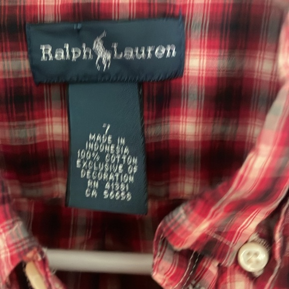 Ralph Lauren boys/ kids Checkered Shirt size 7 - Picture 2 of 5
